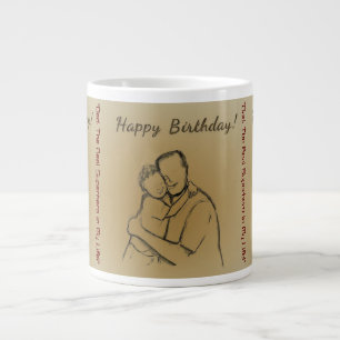 "Dad: The Real Superhero in My Life!" happy b'day Large Coffee Mug