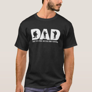 Dad The Vet The Myth The Legend Military Veteran W T-Shirt