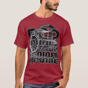 Dad-Thinks-He-Can-Win-Against-Plane-Back-Sport Car T-Shirt