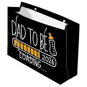 Dad To Be 2026 Promoted to Daddy New Father  Large Gift Bag
