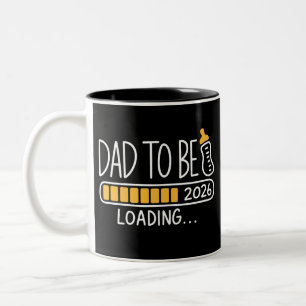 Dad To Be 2026 Promoted to Daddy New Father Two-Tone Coffee Mug
