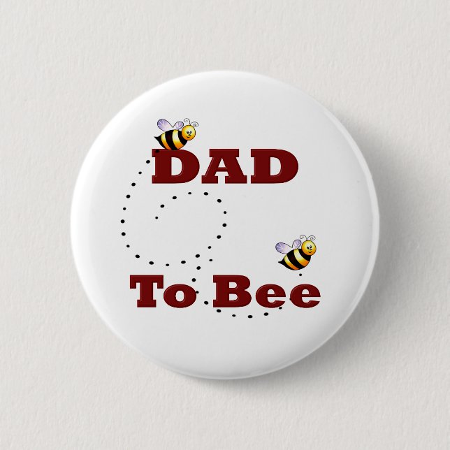 Dad to Be 6 Cm Round Badge (Front)