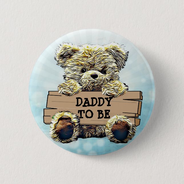 Dad to Be Baby Shower Button (Front)
