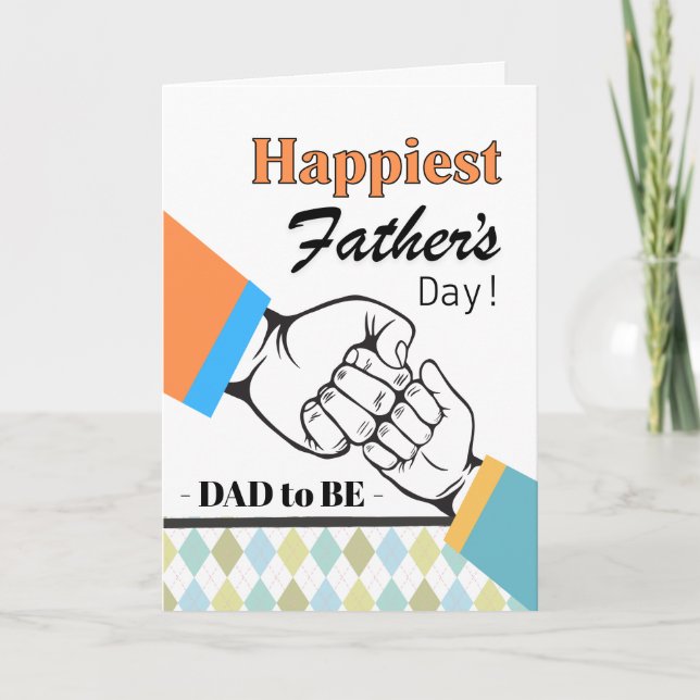 Dad to Be Father’s Day Fist Bump Card (Front)