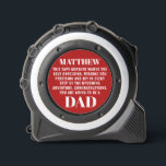Dad-to-be Pregnancy Reveal to Husband Red Custom 1<br><div class="desc">Surprise your soon-to-be dad with a custom tape measure, a unique way to reveal the joy of pregnancy! Personalised with his name and text of your choice, this special tool combines functionality with sentimentality. Personalise it for an extra touch, making this reveal a cherished keepsake for the years to come....</div>