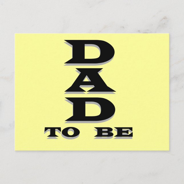 Dad to Be Tshirts and Gifts Postcard (Front)