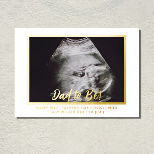 Dad to be Ultrasound Photo 1st Father's Day Foil Prints