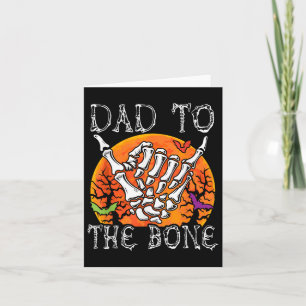 Dad To Bone Halloween Moon Costume Skeleton Hand L Card