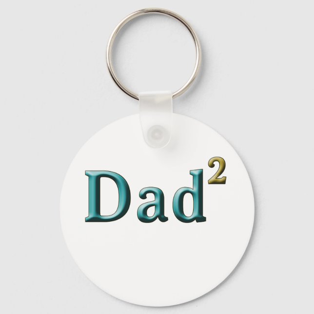 Dad to the Second Power Father's Day Gifts Key Ring (Front)