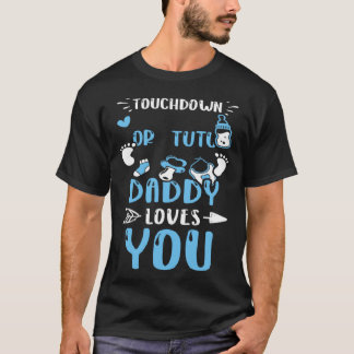 Dad Touchdown Or Tutu Daddy Loves You Baby Boy T-Shirt