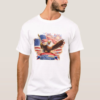 dad Tshirt Blessed Happy 250th Birthday USA!