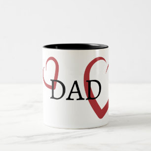 DAD Typography  Two-Tone Coffee Mug