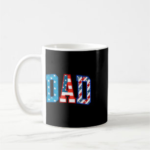 Dad Usa American Flag Freedom Patriotic Happy 4th Coffee Mug