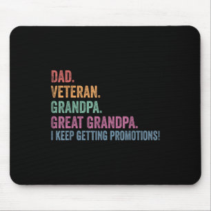 Dad Veteran Funny Grandpa Great Grandpa Fathers Da Mouse Pad