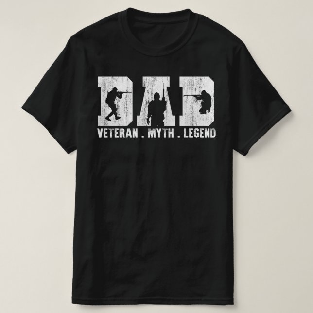 dad veteran myth legend T-Shirt (Design Front)