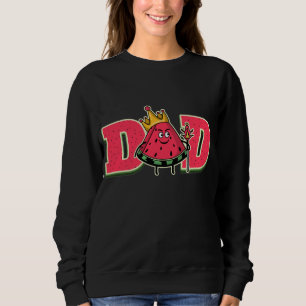 Dad Watermelon Design - Funny Summer Melon Fruit Sweatshirt