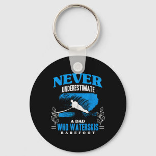 Dad Waterskis Refoot Wave Lover Athletes Water Ski Key Ring