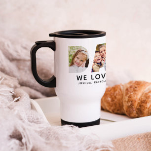 Dad We Love You 3 Photo Letter Travel Mug