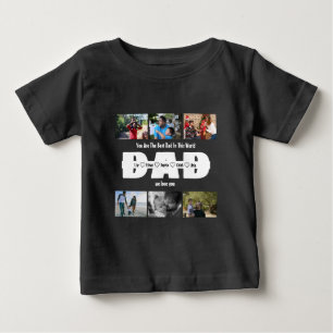 Dad, We Love You – Fathers Day 6 Photo Collage Baby T-Shirt