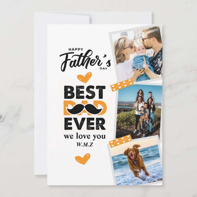 dad we love you modern happy fathers day invitation (Front)