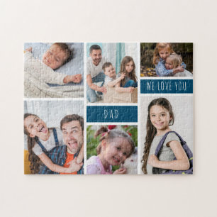 Dad We Love You Photo Collage Jigsaw Puzzle