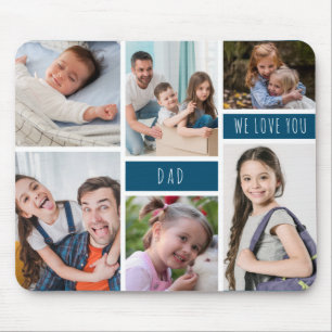 Dad We Love You Photo Collage Mouse Pad