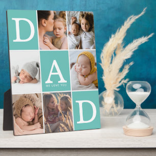 Dad We Love You Photo Collage Plaque