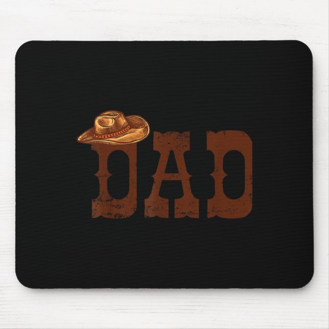 Dad Western Family Matching Birthday Cowboy Cowgir Mouse Pad (Front)
