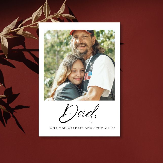 Dad Will You Walk Me Down The Aisle Father Bride Invitation (Creator Uploaded)