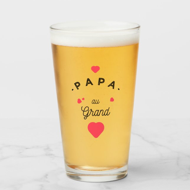 Dad with a big heart glass (Front Filled)