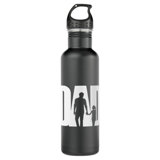 Dad With Daughter Shirt Father's Day T-Shirt Ideas 710 Ml Water Bottle (Front)