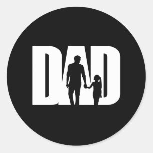 Dad With Daughter Shirt Father's Day T-Shirt Ideas Classic Round Sticker