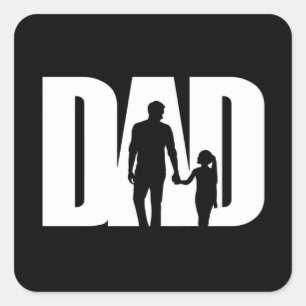 Dad With Daughter Shirt Father's Day T-Shirt Ideas Square Sticker