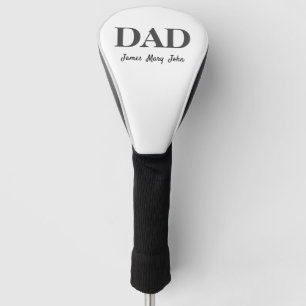 Dad with Kids' Names Golf Head Cover