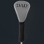 Dad with Kids Names Year Dark Golf Head Cover<br><div class="desc">Dad Dark Golf Head Cover where you can add the names of the little ones and the year the receiver became a dad! Matching Items Available. Excellent gift for father's day or any special occasion.</div>