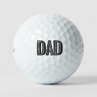 DAD Word Cloud Golf Ball - Father's Day Hero Gift