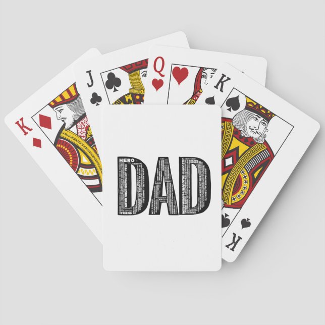 DAD Word Cloud Playing Cards - Father's Day Gift (Back)