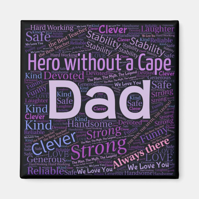 Dad Words Magnet (Front)