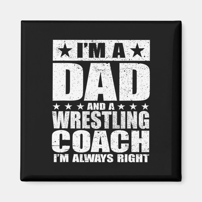 Dad Wrestling Coach Coaches Fathers Day Shirts Gif Magnet (Front)