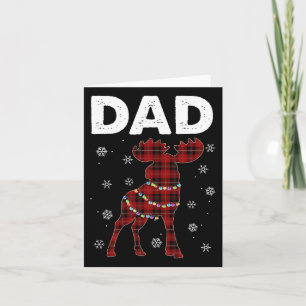 Dad X-mas Moose Santa Family Matching Pyjamas  Card