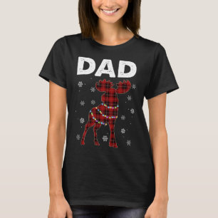 Dad X-mas Moose Santa Family Matching Pyjamas T-Shirt