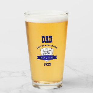 DAD - Year Born Birthday Gift - Aged To Perfection Glass
