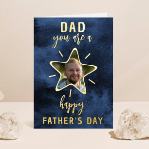 Dad You Are A Star Happy Father's Day Foil Greeting Card