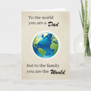 Dad, you are the World to the Family Holiday Card