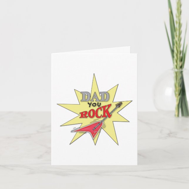 Dad You Rock Card (Front)