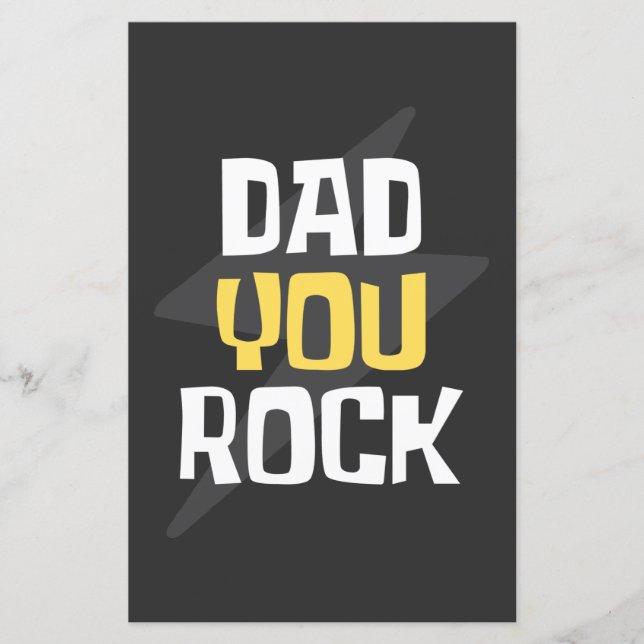 Dad You Rock - Father's Day / Birthday Gift (Front)