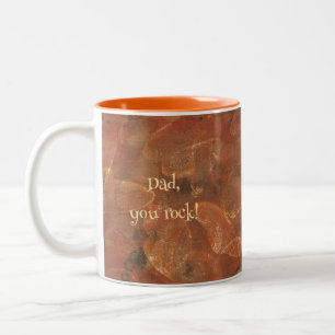 Dad, you rock, on custom stone print mugs