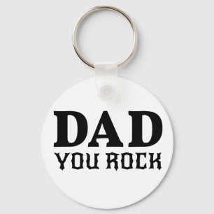 Dad you rock, text design for father’s day key ring