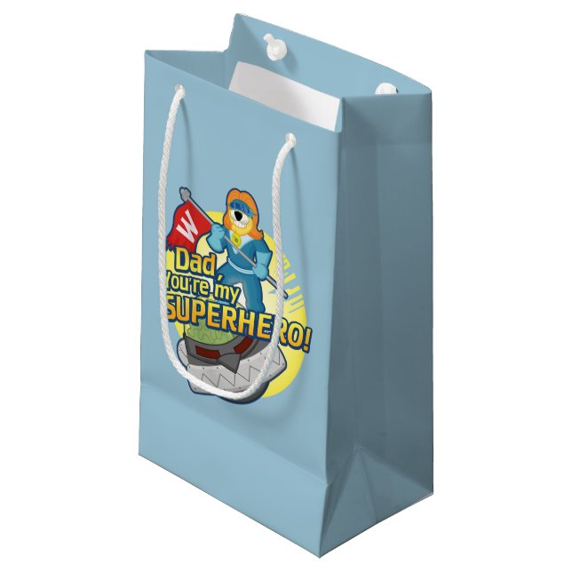 Dad, You're My Superhero Small Gift Bag (Front Angled)