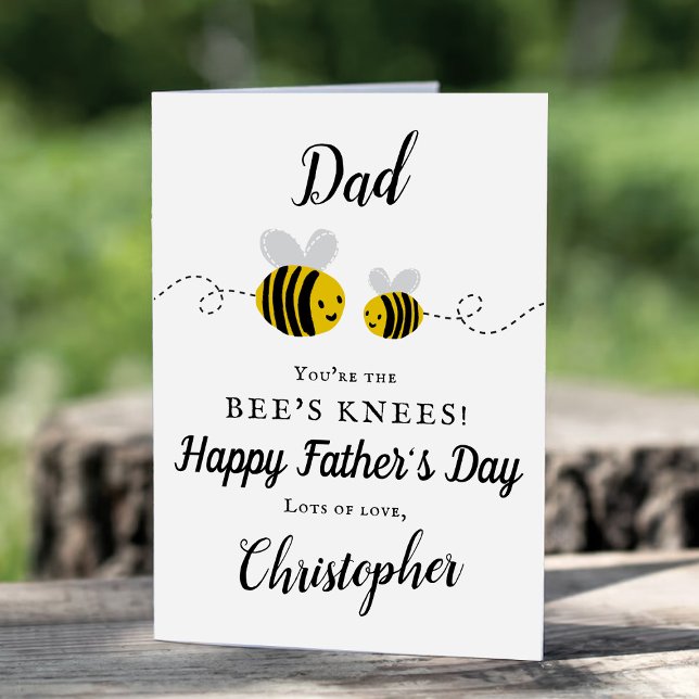 Dad You're The Bee's Knees Father's Day Photo Card (Creator Uploaded)